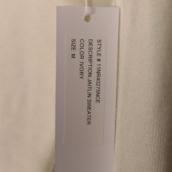 NWT Ronny Kobo Jaitlin Sweater in Ivory Size Medium - Picture 15 of 15